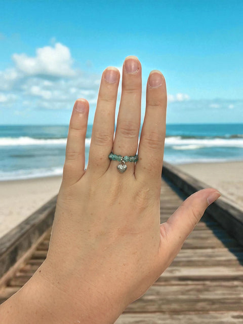 Beaded Stretch Rings With Charms: Handmade Jewelry for Every Style Michelle Marie Boutique  Ring