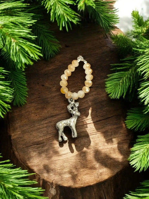 Beaded Stretch Rings With Charms: Handmade Jewelry for Every Style Michelle Marie Boutique  Ring