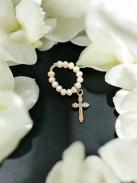 Beaded Stretch Rings With Charms: Handmade Jewelry for Every Style Michelle Marie Boutique  Ring