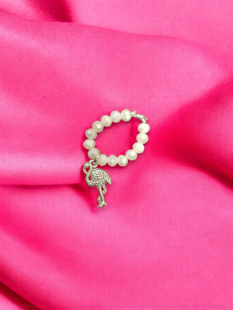 Beaded Stretch Rings With Charms: Handmade Jewelry for Every Style Michelle Marie Boutique  Ring