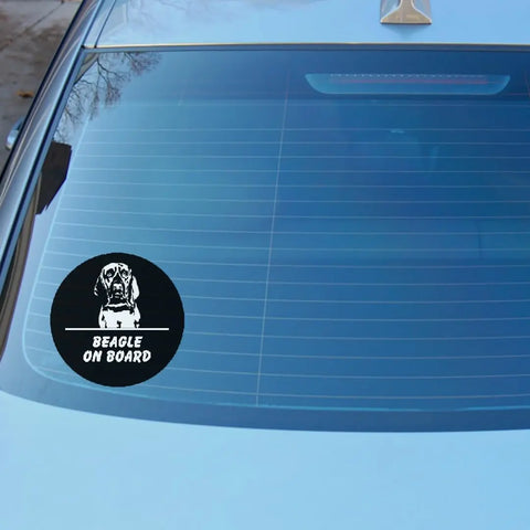 Beagle On Board Car Decal – Durable Vinyl Sticker | Made in USA Chatelet Manufacturing 