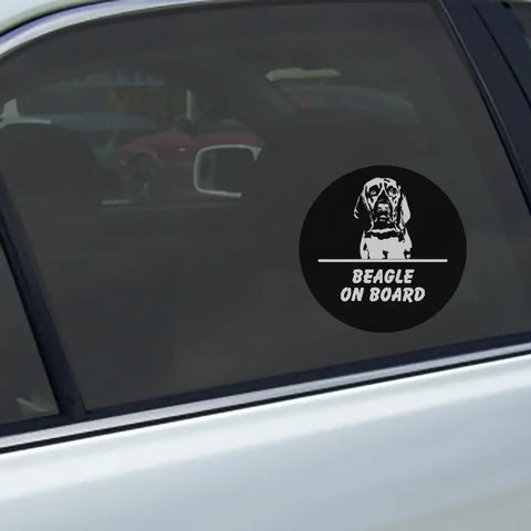Beagle On Board Car Decal – Durable Vinyl Sticker | Made in USA Chatelet Manufacturing 