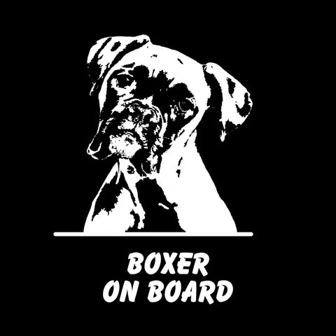 Beagle On Board Car Decal – Durable Vinyl Sticker | Made in USA Chatelet Manufacturing   4.95 Boxer