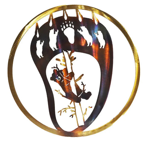 Bear Claw Metal Wall Art – Rustic Wildlife Décor | Made in USA Knights Home Decor  item