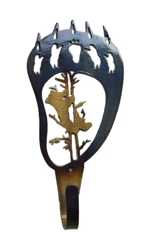 Bear Claw Wall Hook – Heavy Duty Steel Coat and Towel Hanger | Rustic Handmade Decor Made in USA Knights Home Decor  item