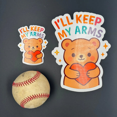 Bear Heart Decorative Sticker – Playful Political Craft Embellishment | Made in USA American Lictor  Vinyl Stickers
