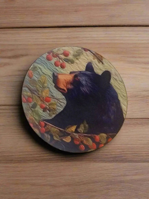 Bear in the Woods Coasters - Cute and Functional Drink Coasters Michelle Marie Boutique  Coasters