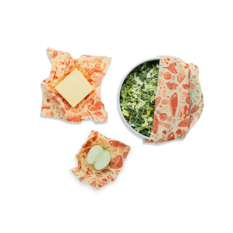 Bee's Wrap Natural Food Wrap Set – Assorted 3 Pack Small to Large | Made in USA | Eco-Friendly Food Storage Bee's Wrap  Packs