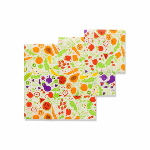 Bee's Wrap Natural Food Wrap Set – Assorted 3 Pack Small to Large | Made in USA | Eco-Friendly Food Storage Bee's Wrap  Packs