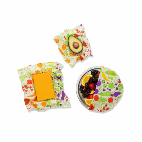 Bee's Wrap Natural Food Wrap Set – Assorted 3 Pack Small to Large | Made in USA | Eco-Friendly Food Storage Bee's Wrap  Packs