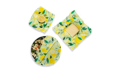 Bee's Wrap Natural Food Wrap Set – Assorted 3 Pack Small to Large | Made in USA | Eco-Friendly Food Storage Bee's Wrap  Packs