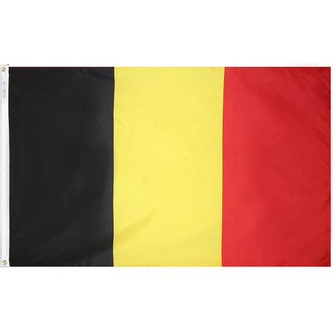 Belgium Outdoor Nylon Flag 3x5 Ft – UV-Resistant SolarGuard Colors | Made in USA Freedom Flag and Pole 