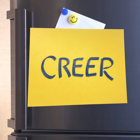 Believe Block Letter Fridge Magnet for Sports Fans | 4" W X 3" Tall | New 2023 Block Letter Edition Chatelet Manufacturing 