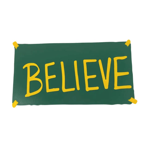 Believe Sports Wall Sign 12 Inch – Inspirational Team Decor | Made in USA Chatelet Manufacturing 