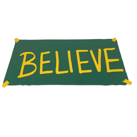 Believe Sports Wall Sign 12 Inch – Inspirational Team Decor | Made in USA Chatelet Manufacturing 