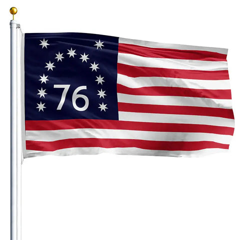 Bennington 76 Historic Flag – UV-Resistant Outdoor Nylon | Made in USA Decor Freedom Flag and Pole 