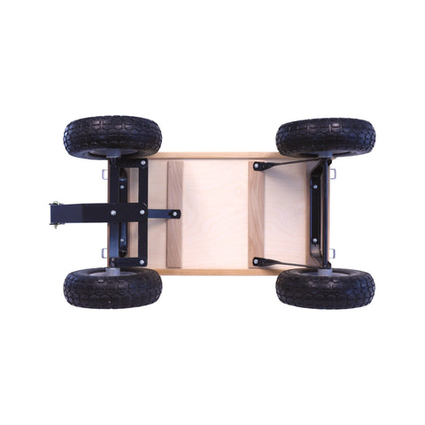 Berlin Big Foot Kids Express Wagon 25x14 Inch Solid Wood Bed With Foam Tires – Amish Crafted | Made in USA Amish Toy Box  Pull Behind Wagon