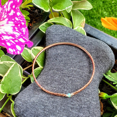 Bestselling Copper Brides Mag Bangle Wire Wrapped With AAA+ Ethiopian Opal Alexa Martha Designs  Bracelet