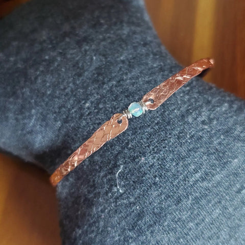 Bestselling Copper Brides Mag Bangle Wire Wrapped With AAA+ Ethiopian Opal Alexa Martha Designs  Bracelet