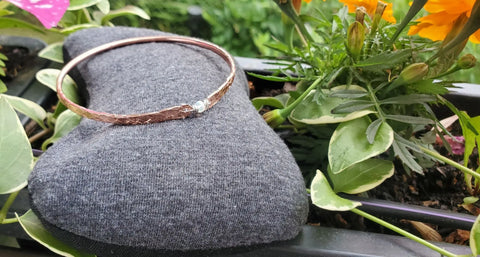 Bestselling Copper Brides Mag Bangle Wire Wrapped With AAA+ Ethiopian Opal Alexa Martha Designs  Bracelet