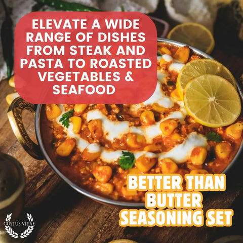 Better Than Butter Seasoning Duo – Honey & Garlic Herb Blends | Made in USA Gustus Vitae  Gourmet Seasonings