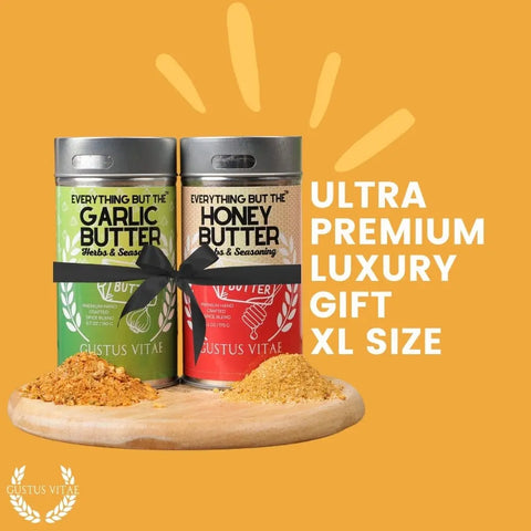 Better Than Butter Seasoning Duo – Honey & Garlic Herb Blends | Made in USA Gustus Vitae  Gourmet Seasonings