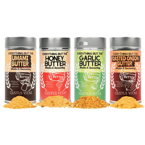Better Than Butter Seasoning Set of 4 XL Tins – Premium Herb & Spice Blends for Rich Flavor | Made in USA Gustus Vitae  Collections & Gift Sets