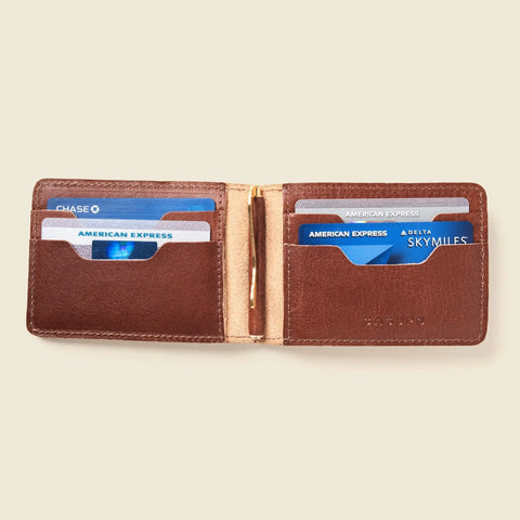 Bifold Full Grain Leather Money Clip Wallet – 4.5x3.25 Inches | Handmade in USA CASUPO  Money Clip Wallet