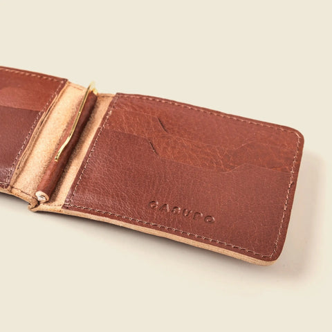 Bifold Full Grain Leather Money Clip Wallet – 4.5x3.25 Inches | Handmade in USA CASUPO  Money Clip Wallet