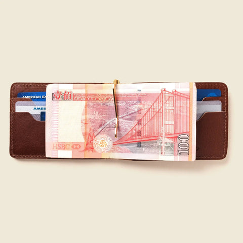 Bifold Full Grain Leather Money Clip Wallet – 4.5x3.25 Inches | Handmade in USA CASUPO  Money Clip Wallet