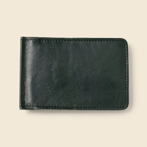 Bifold Money Clip Wallet 4.5x3.25 Inch – Forest Green Leather | Made in USA CASUPO  Money Clip Wallet