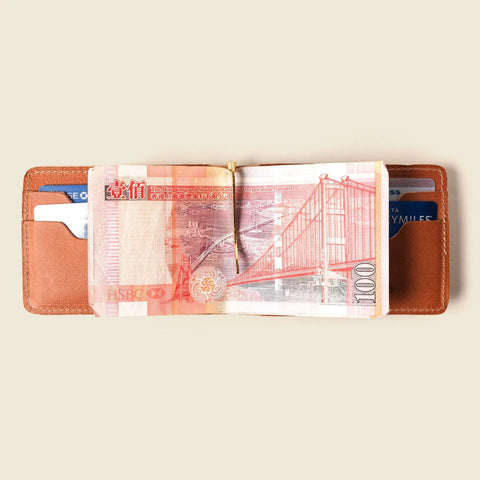 Bifold Natural Leather Money Clip Wallet 4.5 Inch – Eco-Friendly | Handmade in USA CASUPO  Money Clip Wallet