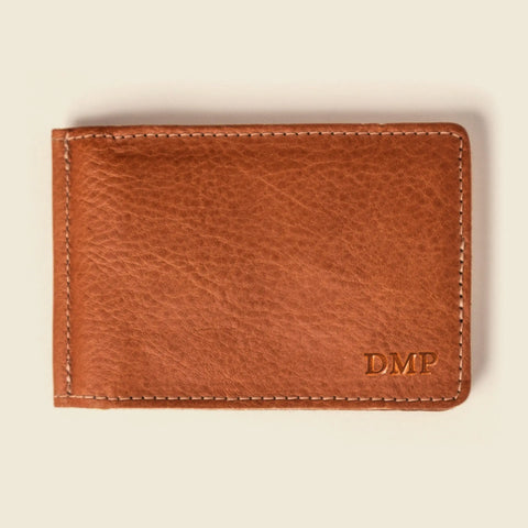 Bifold Natural Leather Money Clip Wallet 4.5 Inch – Eco-Friendly | Handmade in USA CASUPO  Money Clip Wallet
