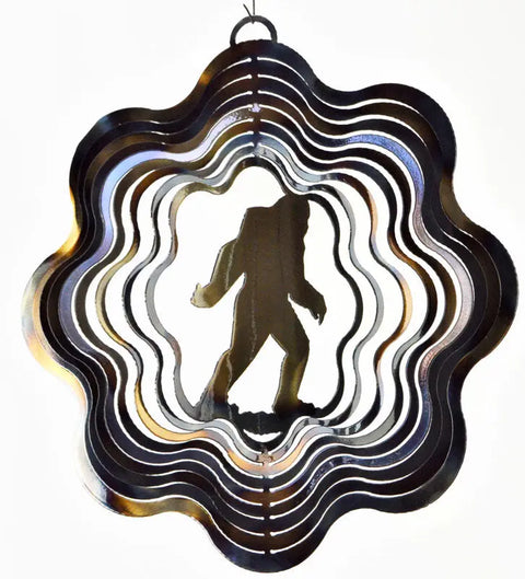 Bigfoot Metal Spinner – Kinetic Outdoor Art – Handcrafted Layered Silhouette | Made in USA Knights Home Decor  item