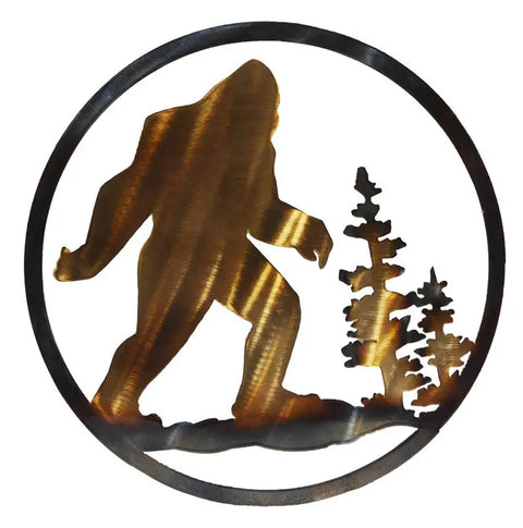 Bigfoot Metal Wall Art – Rustic Outdoor Silhouette Decor | Handmade Made in USA Knights Home Decor  item