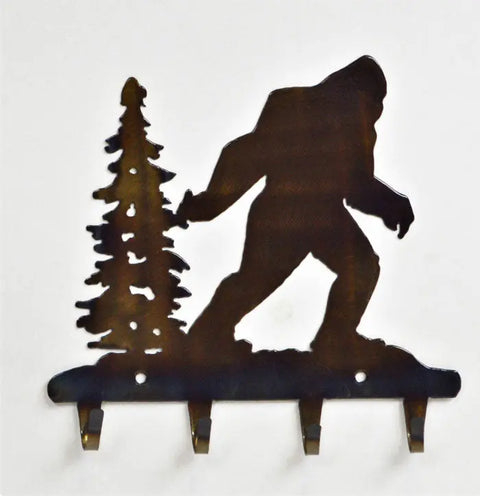 Bigfoot Steel Key Holder – Rustic Wall Mount Organizer – Handcrafted Home Entryway Decor | Made in USA Knights Home Decor  item