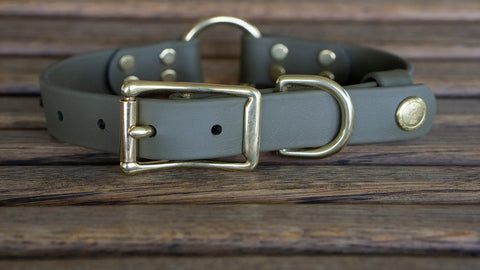 Biothane Hunter Dog Collar 1 Inch Wide with Center Ring and Tail Snap – Durable Field Collar | Made in USA Auburn Leathercrafters  item