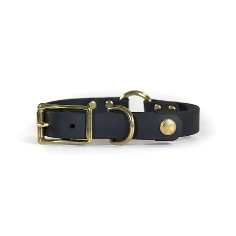 Biothane Hunter Dog Collar 1 Inch Wide with Center Ring and Tail Snap – Durable Field Collar | Made in USA Auburn Leathercrafters  item