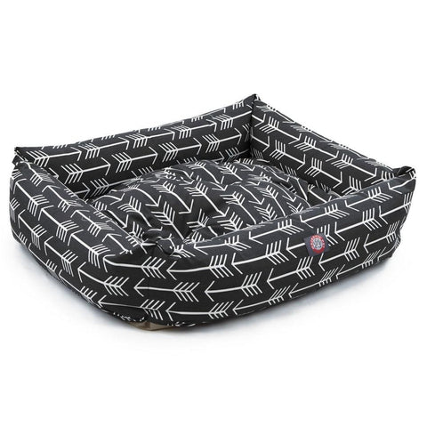 Arrow Luxe Bagel Pet Bed – Cozy Plush Cushion – Durable Arrow Print | Made in USA Majestic Pet 