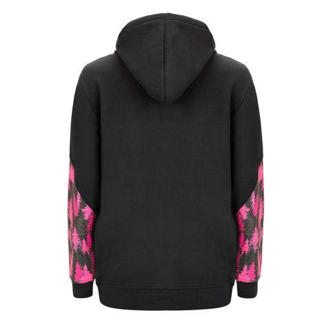 Black Cottonwood Hoodie – Hot Pink Pine Graphic – Made in USA Fireside Pine  Hoodie