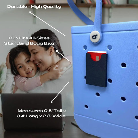 Black Credit Card Holder For Bogg Bags – Compact Design | Made in USA Chatelet Manufacturing 