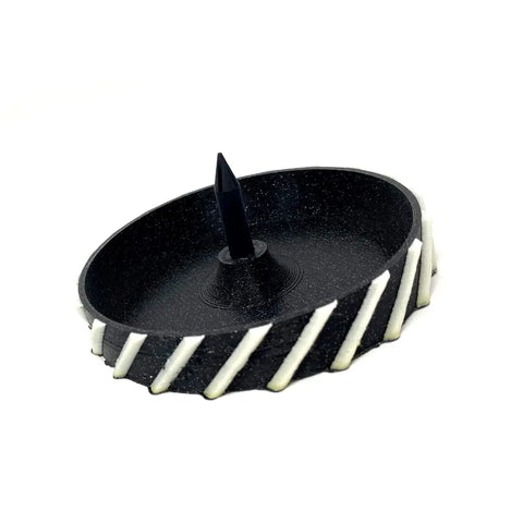 Black Glow in Dark Ashtray with Detachable Poker – Made in USA Chatelet Manufacturing 