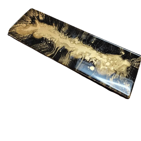 Black Gold Decorative Serving Tray – Handmade Charcuterie Platter | Made in USA Michelle Marie Boutique  Decorative Trays