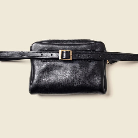 Black Leather Fanny Pack 7.5 Inch – Vegetable Tanned | Handmade in USA CASUPO  Dopp Toiletry Bag