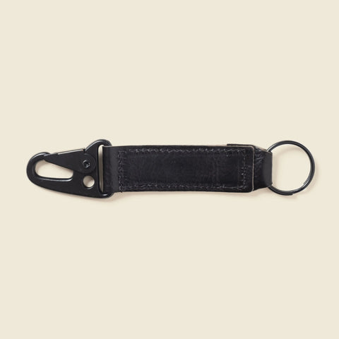 Black Leather Keychain 6 Inch | Handmade in USA CASUPO  Small Leather Goods