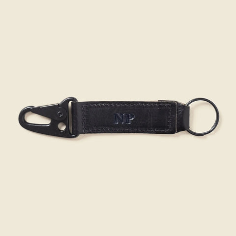 Black Leather Keychain 6 Inch | Handmade in USA CASUPO  Small Leather Goods