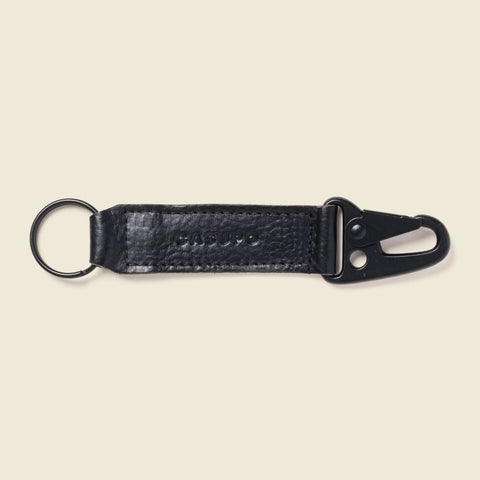 Black Leather Keychain 6 Inch | Handmade in USA CASUPO  Small Leather Goods