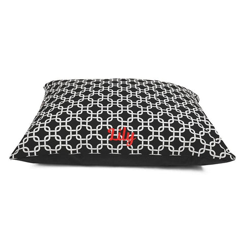 Personalized Links Dog Bed – Durable Poly-Cotton Cushion | Made in USA Majestic Pet 