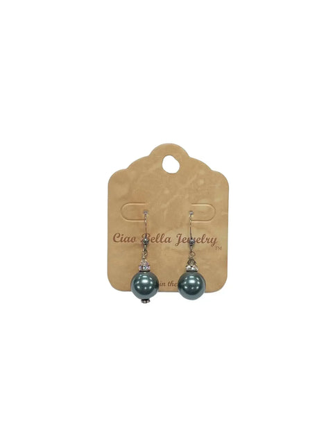 Black Pearl Elegant Drop Earrings Michelle Marie Boutique  Earrings