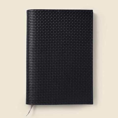 Black Refillable A5 Leather Notebook Cover | Handmade in USA CASUPO  Notebook Cover
